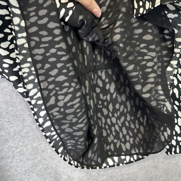 J. Crew‎ Size 14 T Long Sleeve Peplum Top Satin Crepe Button Front Career Office - Picture 15 of 16